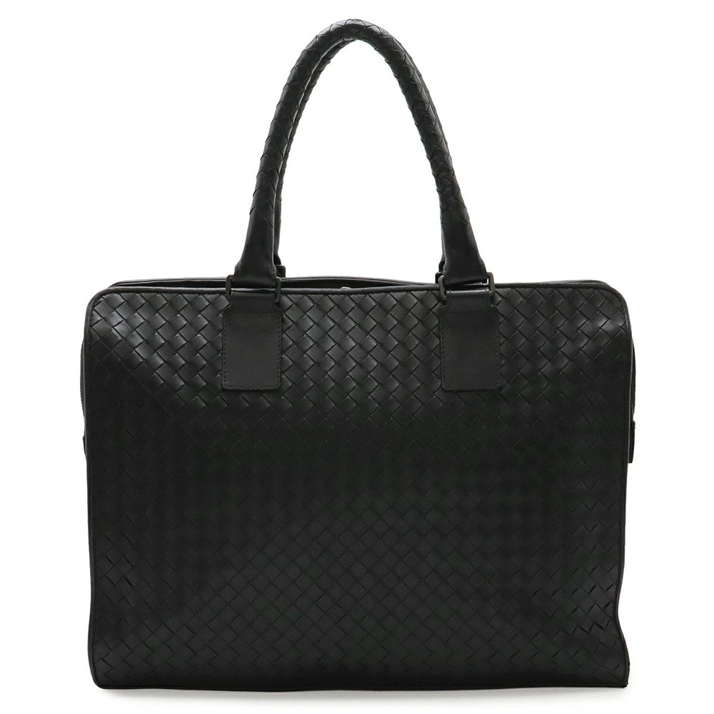 BOTTEGA VENETA Intrecciato Business Bag Briefcase Leather Black
